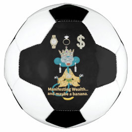 Manifesting Wealth Affe Zen-Kunst Fußball