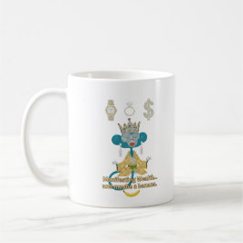 Manifesting Wealth Affe Zen-Kunst Kaffeetasse