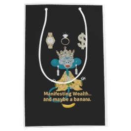 Manifesting Wealth Monkey zen art  Mittlere Geschenktüte
