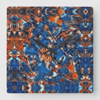 Maniküre 4 quadratische wanduhr