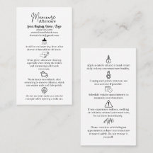 Maniküre Aftercare Card