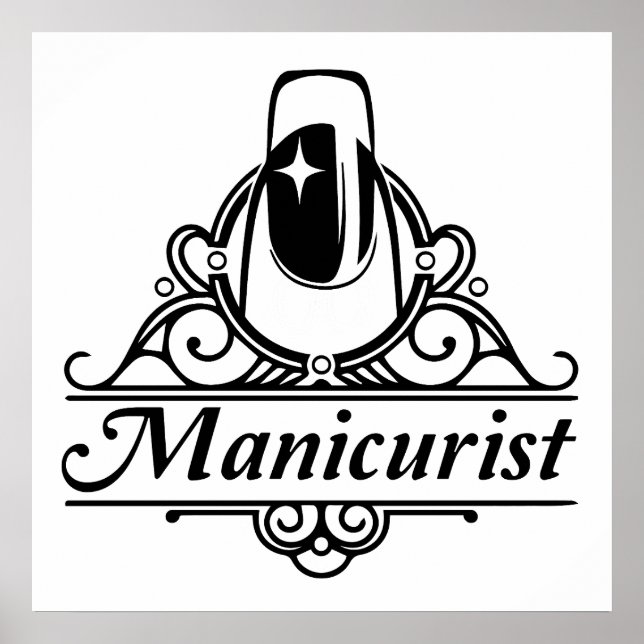 Maniküre am Arbeitsplatz Poster (Vorne)