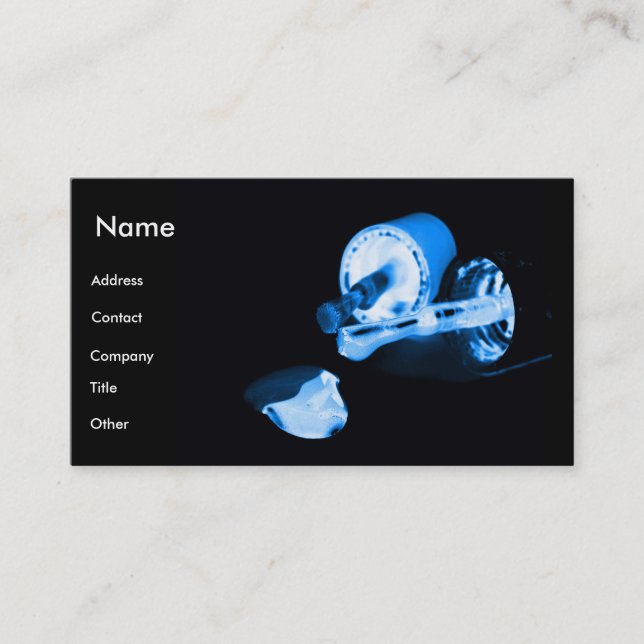 Maniküre in Schwarz und Blau Visitenkarte (Vorderseite)