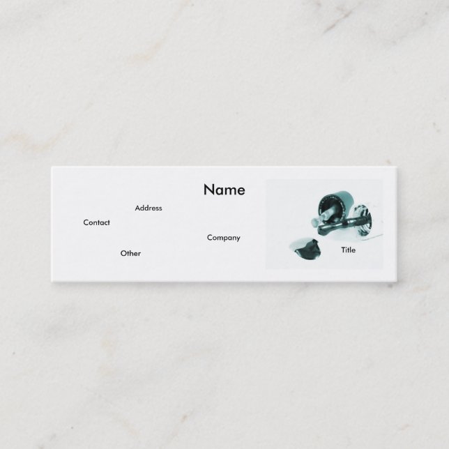 Maniküre in Schwarz und Weiß Mini Visitenkarte (Vorderseite)