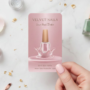 Maniküre-Künstlerin Nägel Dusty Rose Blush Pink Ch Visitenkarte