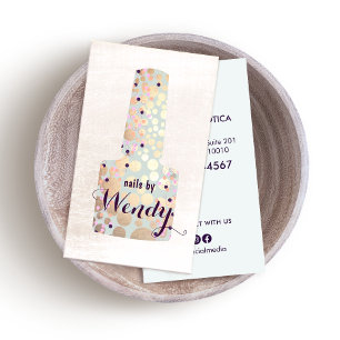 Maniküre Nail Polnische Flasche Visitenkarte