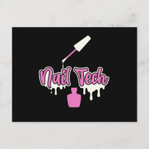 Maniküre Nail Tech Polnisch Farbe Schönheit Pedicu Postkarte