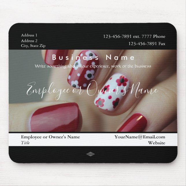 Maniküre Nails Promo Business Foto Mousepad (Vorne)