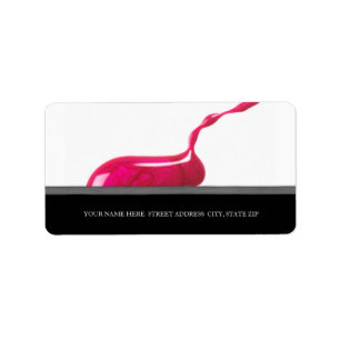 Maniküre oder Nagelstudios Adressaufkleber