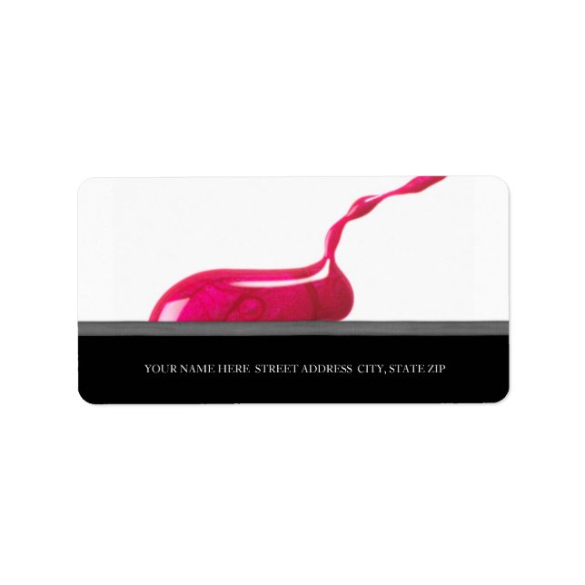 Maniküre oder Nagelstudios Adressaufkleber (Vorne)