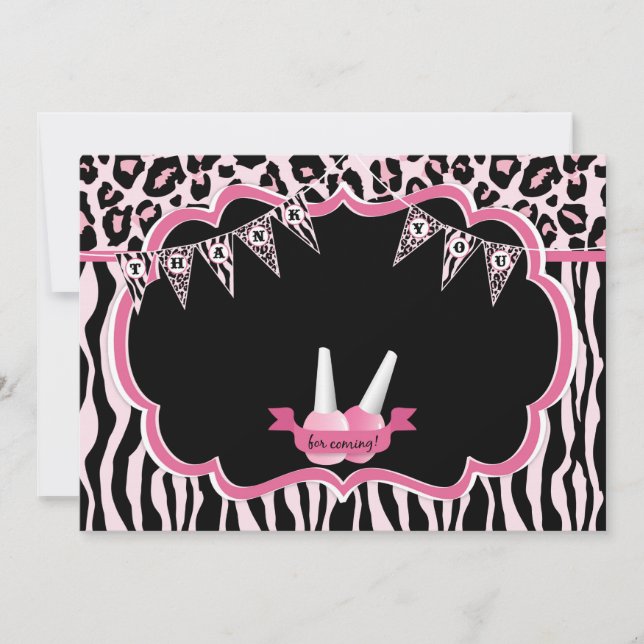 Maniküre u. Pedicure-Wellness-Center-Party danken Dankeskarte (Vorderseite)