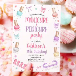 Maniküre- und Pediküre-Schale Mani-Pedi-Party Gebu Einladung