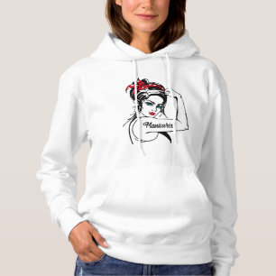 Manikürin Rosie The Riveter Button Up Hoodie
