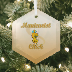 Manikurist Chick Ornament Aus Glas