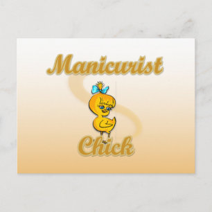 Manikurist Chick Postkarte