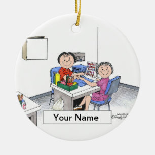 Manikürist - Frau Keramik Ornament