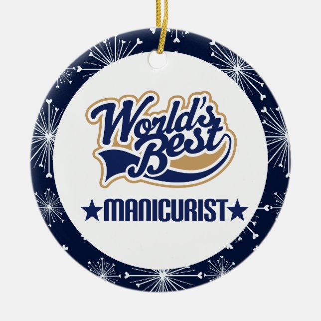 Manikürist-Geschenk-Verzierung Keramikornament (Vorne)