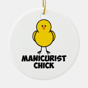 Manikürist-Küken Keramikornament
