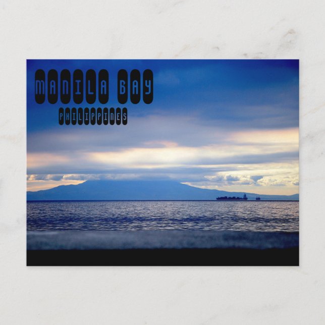Manila Bay auf den Philippinen Postkarte (Vorderseite)