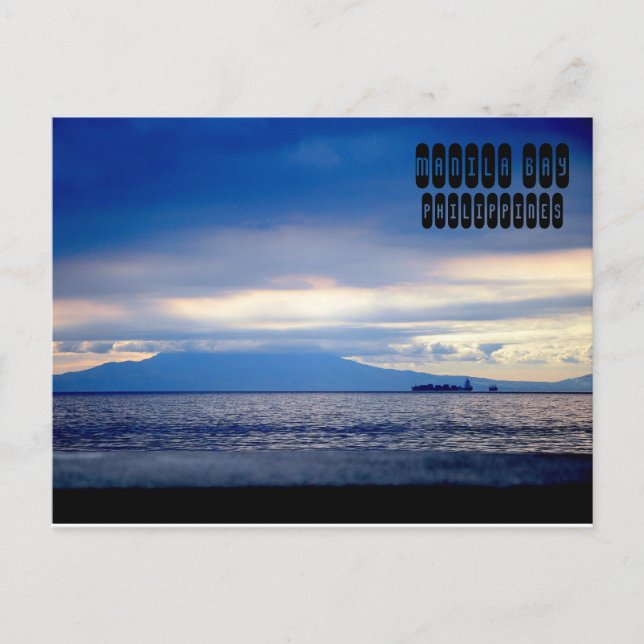Manila Bay, Philippinen Postkarte (Vorderseite)