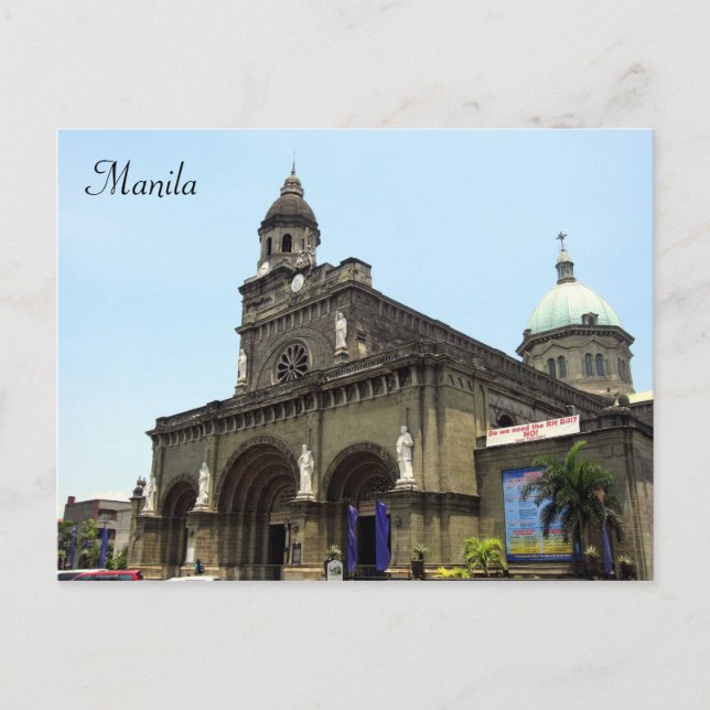 Manila Kathedrale Postkarte (Vorderseite)