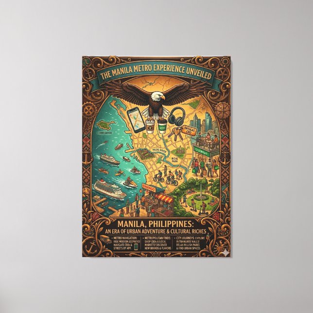 Manila Metro Erlebnis Leinwanddruck (Vorderseite)