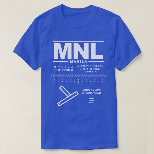 Manila Ninoy Aquino Int'l Airport MNL Tee Shirt (Design vorne)