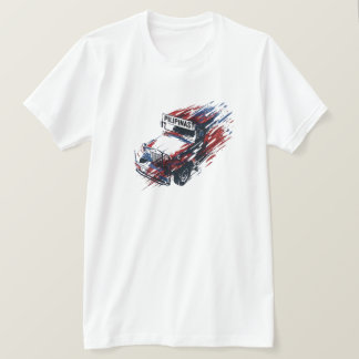 Manila Philippinen Jeepney Souvenir Reise Grafik T-Shirt