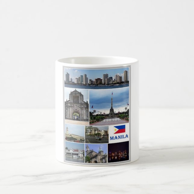 Manila - Philippinen - Mosaik - Kaffeetasse (Mittel)