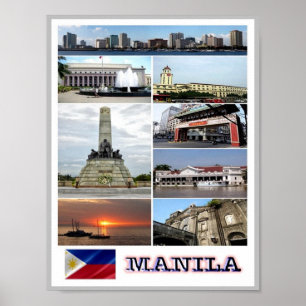 Manila - Philippinen - Mosaik - Poster