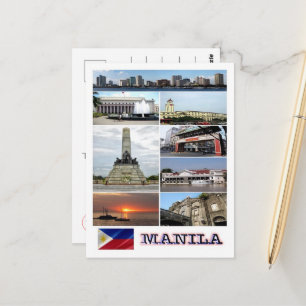 Manila - Philippinen - Mosaik - Postkarte