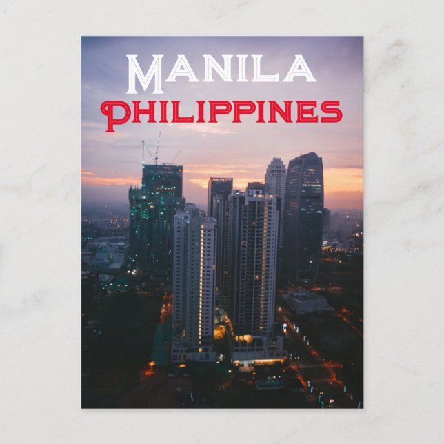 Manila, Philippinen Postkarte (Vorderseite)