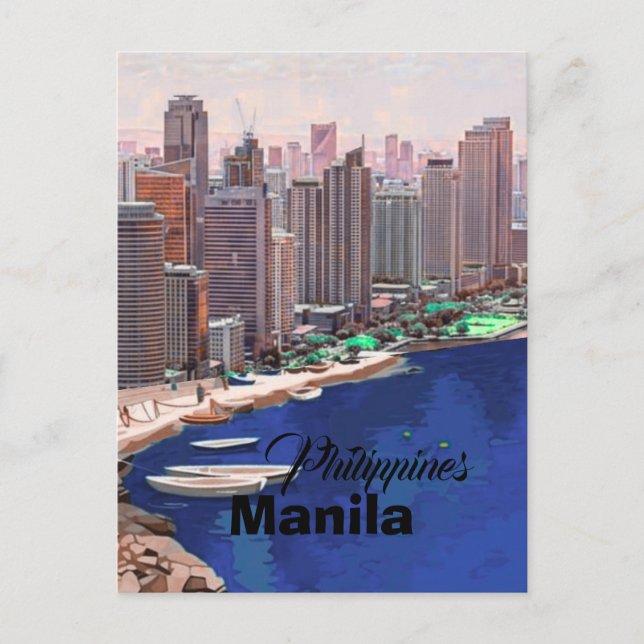 Manila Philippinen Postkarten Kunst,Philippinen Re (Vorderseite)