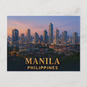  ✈️ Manila Philippinen Reise Geschenk 🌴 Postkarte