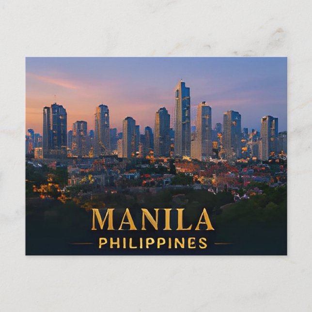  ✈️ Manila Philippinen Reise Geschenk 🌴 Postkarte (Vorderseite)