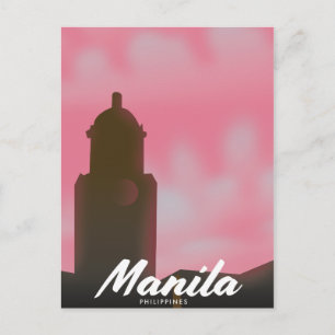Manila Philippinen Reiseplakat. Postkarte