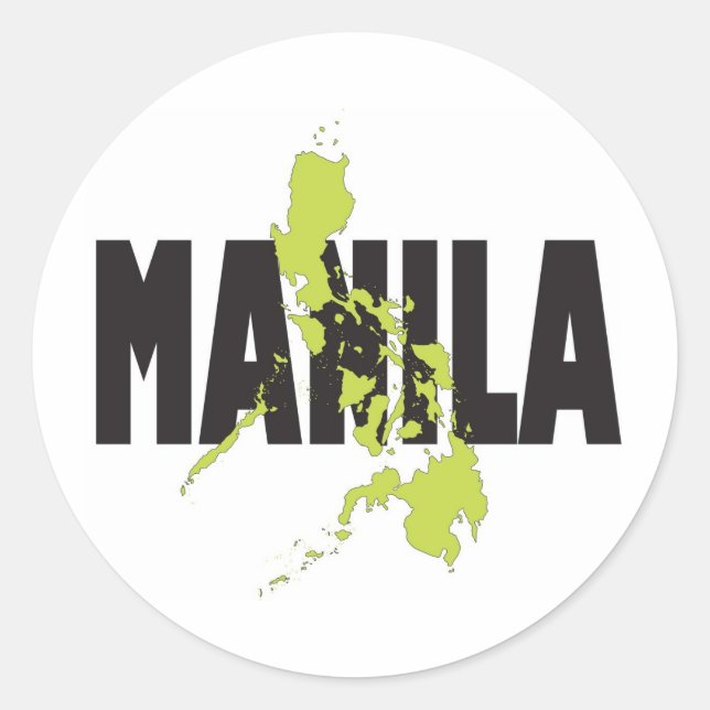 Manila, Philippinen Runder Aufkleber (Vorderseite)