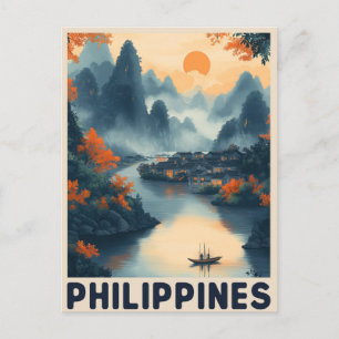 Manila, Philippinen - Vintage Travel Postkarte