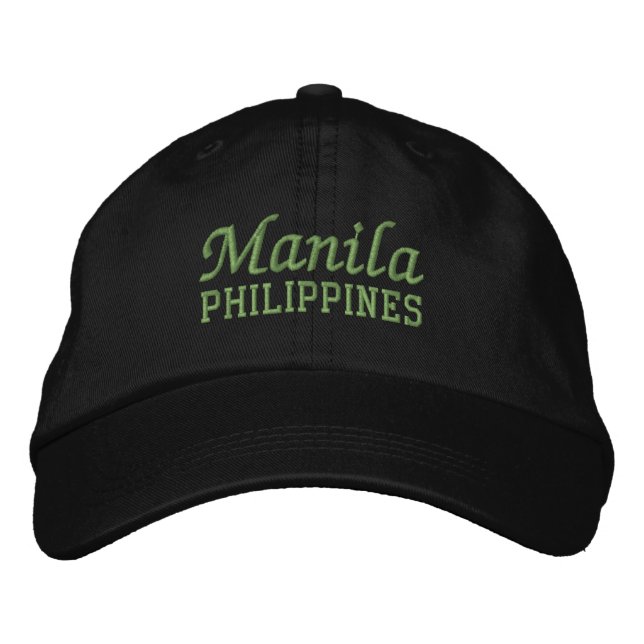 Manila Philippines Baseballhut Bestickte Baseballkappe (Vorderseite)