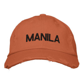 Manila Philippines bedrückt Blick Baseballhut Bestickte Baseballkappe