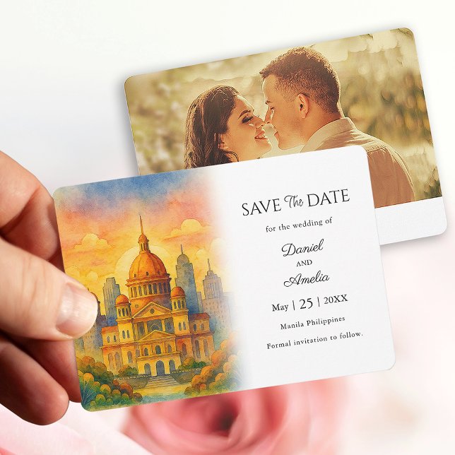 Manila Philippines Destination Save the Date Card (Manila Philippines  Save the Date Card)
