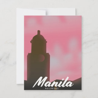 Manila Philippines Reiseplakat.