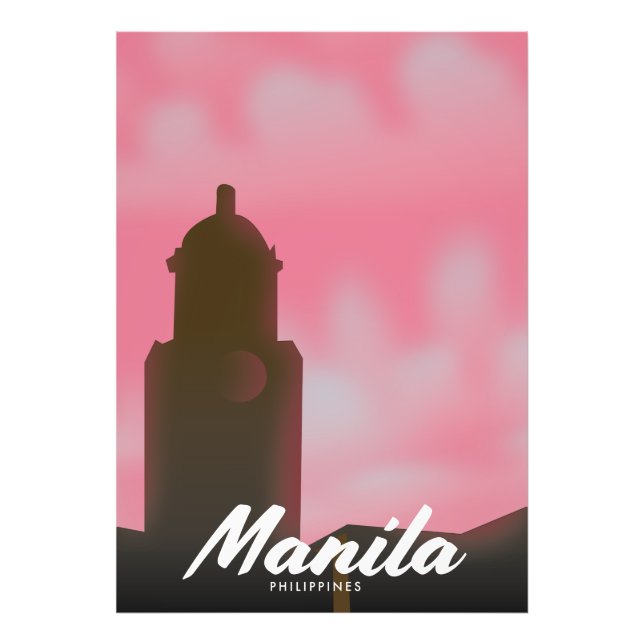 Manila Philippines Reiseplakat. Fotodruck (Vorne)