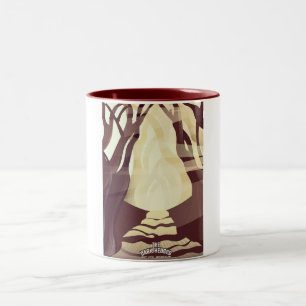 Manila Philippines Reiseplakat. Zweifarbige Tasse