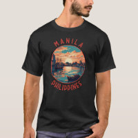 Manila Philippines Retro Distressed Circle
