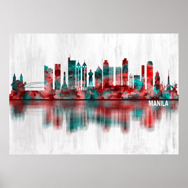 Manila Philippines Skyline Poster (Vorne)