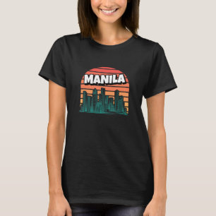 Manila Retro Philippinen Vintage Filipino Reisende T-Shirt