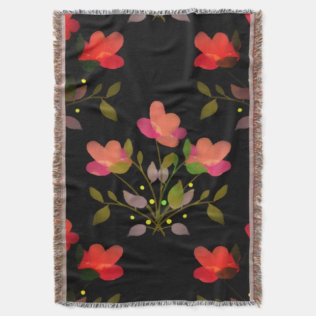 Manila Shawl Style Floral Decke (Vorderseite Vertikal)