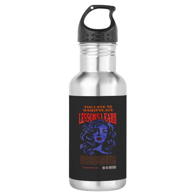 MANIPULATE LESSONS LEARN DESIGN WATER BOTTLE  EDELSTAHLFLASCHE (Vorderseite)