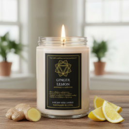 Manipura Solar Plexus Chakra Candle Label Lebensmitteletikett